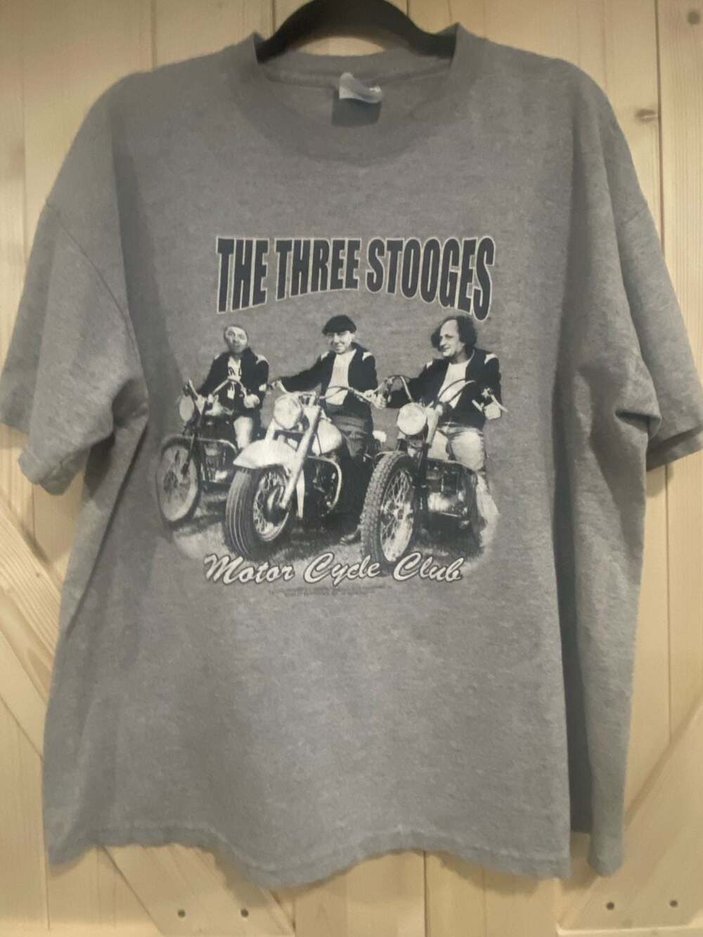 Vintage 2004 The Three Stooges Motor Cycle Club Graphic T-Shirt Size XL